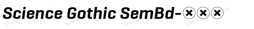 Science Gothic SemBd字体转换